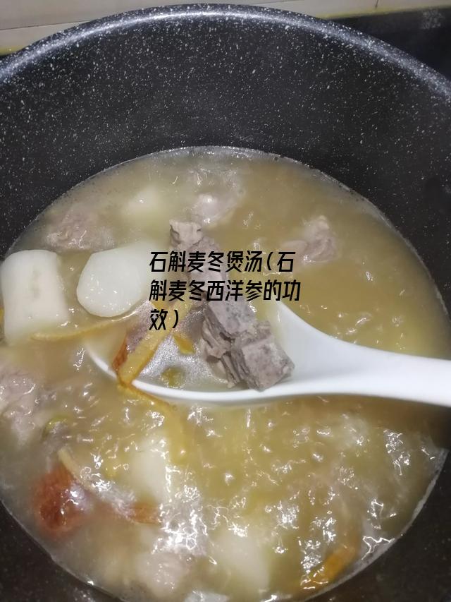 石斛麦冬煲汤